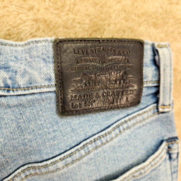 Levi's Made & Crafted Big E 501 Jeans Blue Denim Women's Size 24x28 Button Fly - Picture 11 of 16